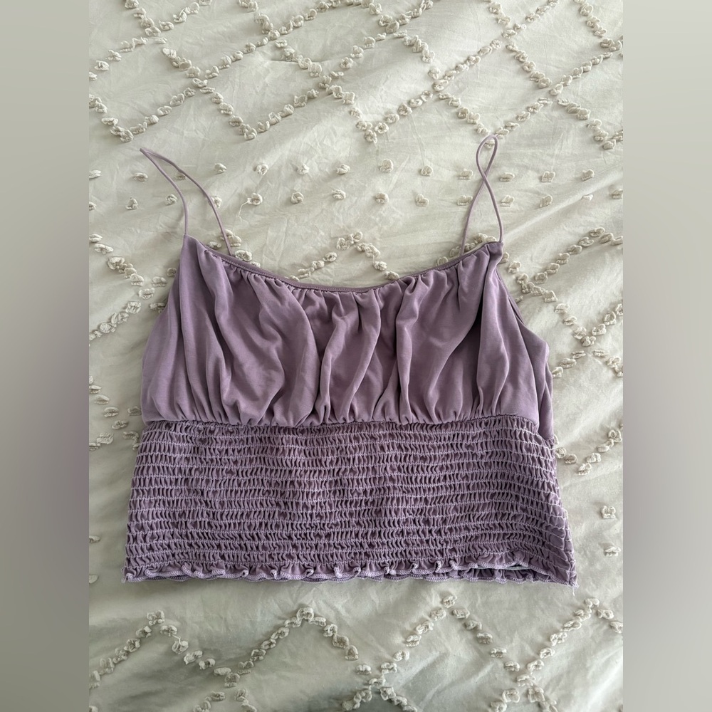 Urban Outfitters Lilac Smocked Camisole